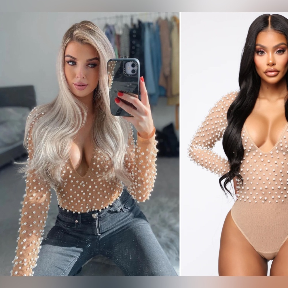 NWT Fashion Nova Pearl Bodysuit